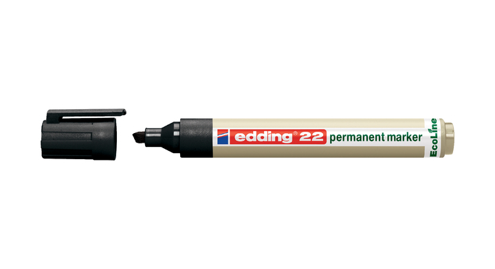Viltstift edding 22 ecoline beitel 1.5-3mm zwart