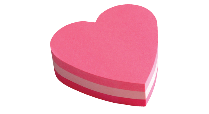 Memoblok 3m post-it 2007h minikubus hart