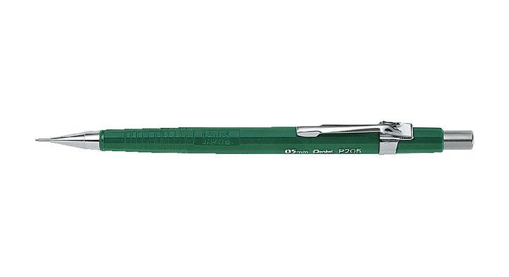 Vulpotlood pentel p205 0.5mm groen
