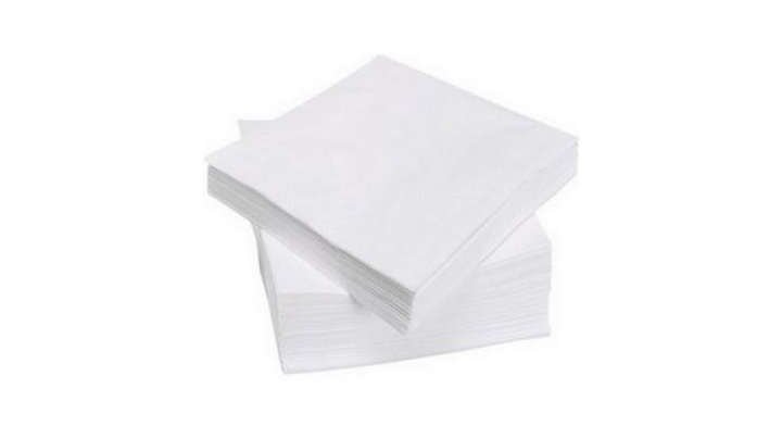 Servet, 33x33 cm, 2-laags, wit (2700 stuks)