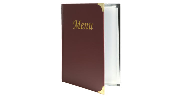 Menukaart securit a4 4x2tas wijnrood(mc-bra4-wr)