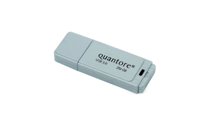 Usb-stick quantore fd 256gb 3.0 zilver(quanfd256gbblk3.0)