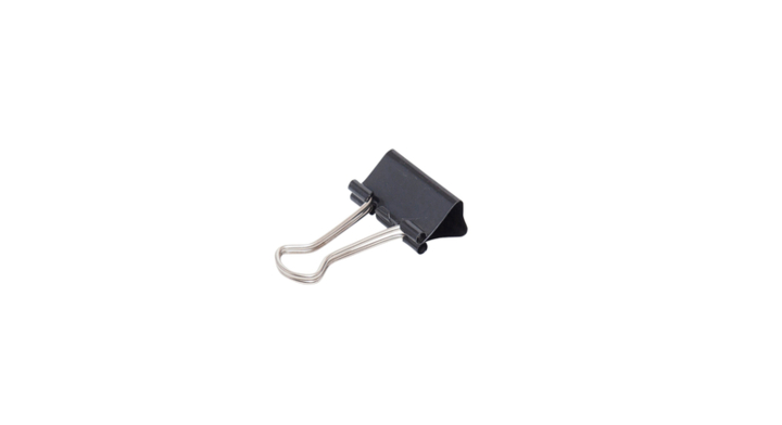 Papierklem maul 213 foldback 25mm zwart ds/12 st