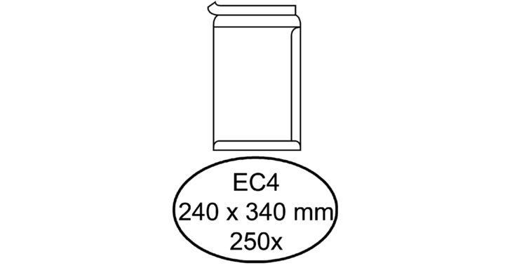 Envelop quantore akte ec4 240x340 zk 120gr wit