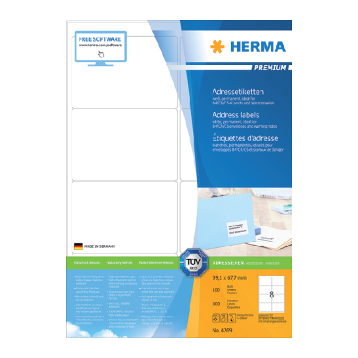 Etiket herma superprint 4269 99.1x67.7mm 800st - 0