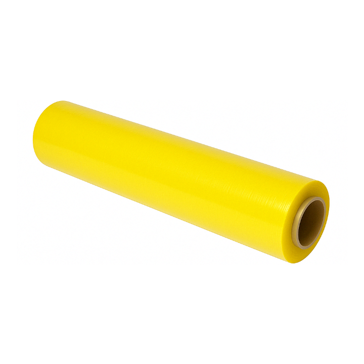 Wikkelfolie, 50cm x 300m, 20my, handrol, geel - 0
