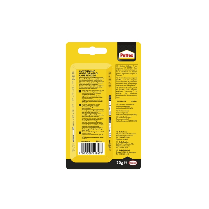 Alleslijm pattex multi 20gr(1472001) - 2