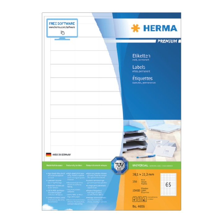 Etiket herma superprint 4606 38.1x21.2mm 13000st - 0