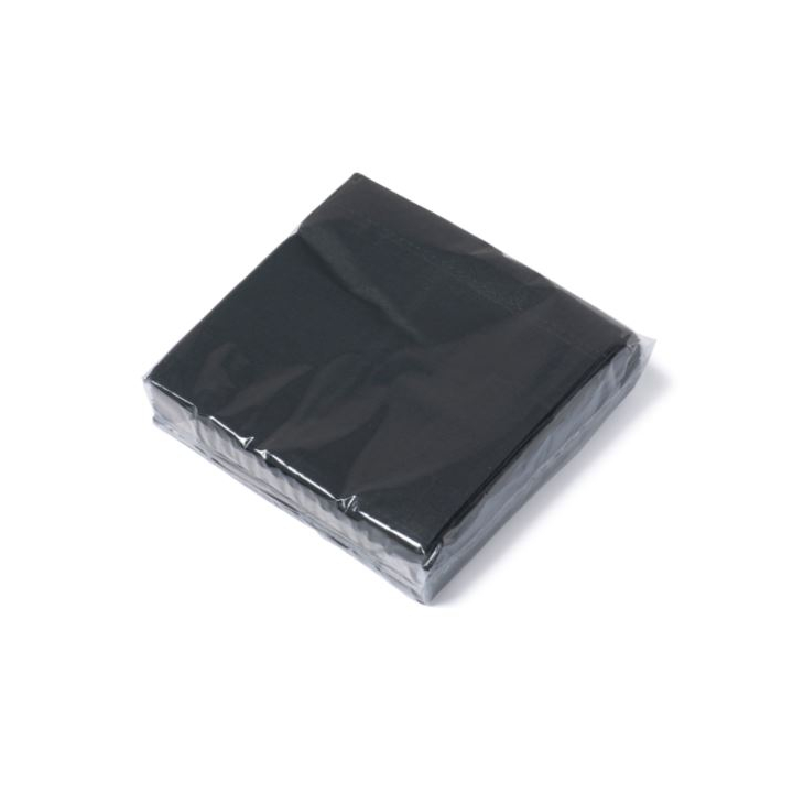 Servet, 33x33 cm, 2-laags, zwart (1200 stuks) - 1