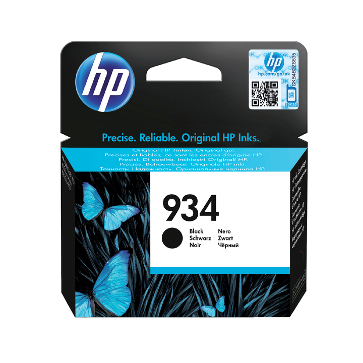 HP 934, inktcartridge, zwart, C2P19AE - 0