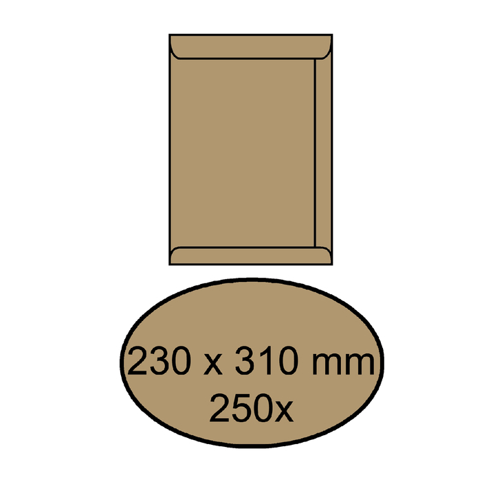 Envelop akte 230x310mm zelfkl bruin - 0