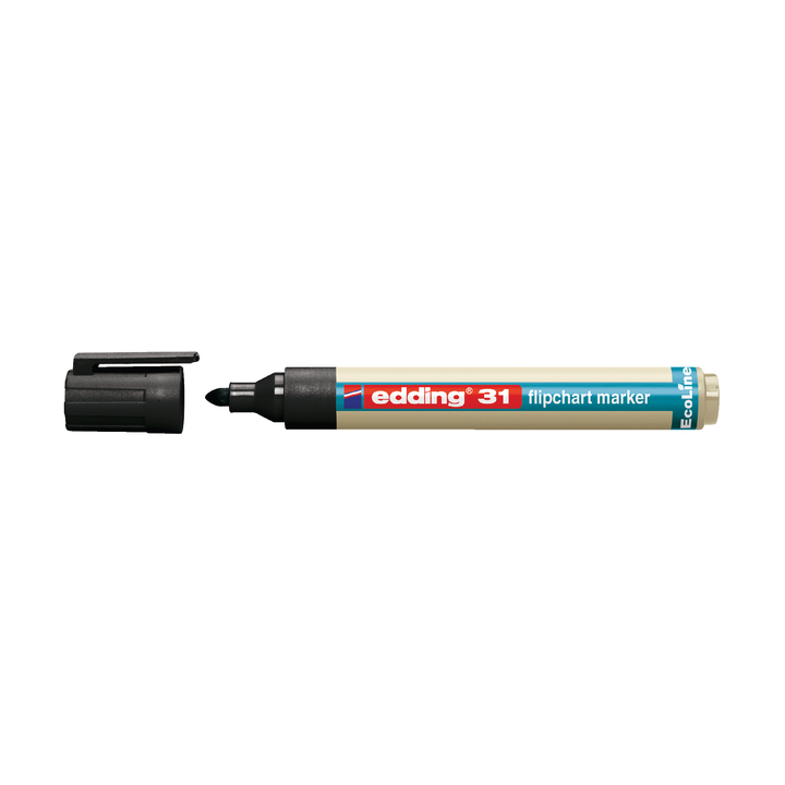 Viltstift edding 31 eco flipover rond 1.5-3mm zw(4-31001) - 0