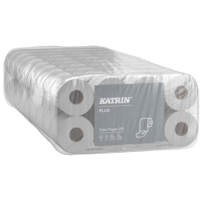 Katrin Plus | Toiletpapier | 250 Vel | 3-Laags | Wit | 11711 (72 stuks) - 1