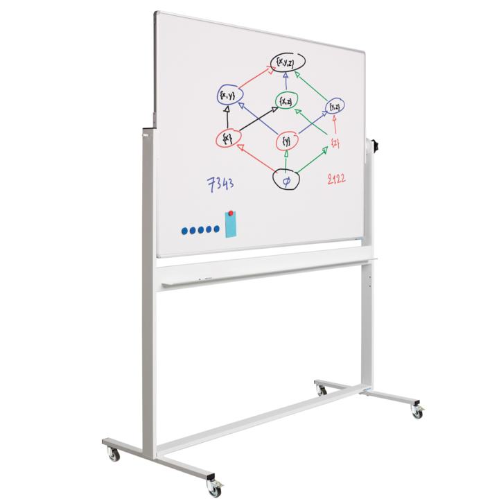 Smit Visual, Kantelbord whiteboard, 2-z, gelakt, 90x120cm - 0