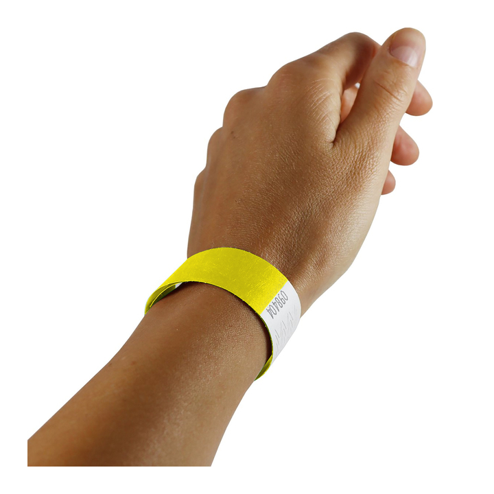 Polsband, Tyvek, geel, 390004 (100 stuks) - 2