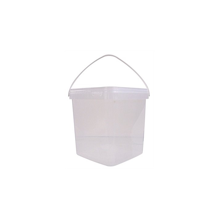 Emmer vierkant, PP, 199x199x201mm, 5.4l, transp., (1920 st.) - 0