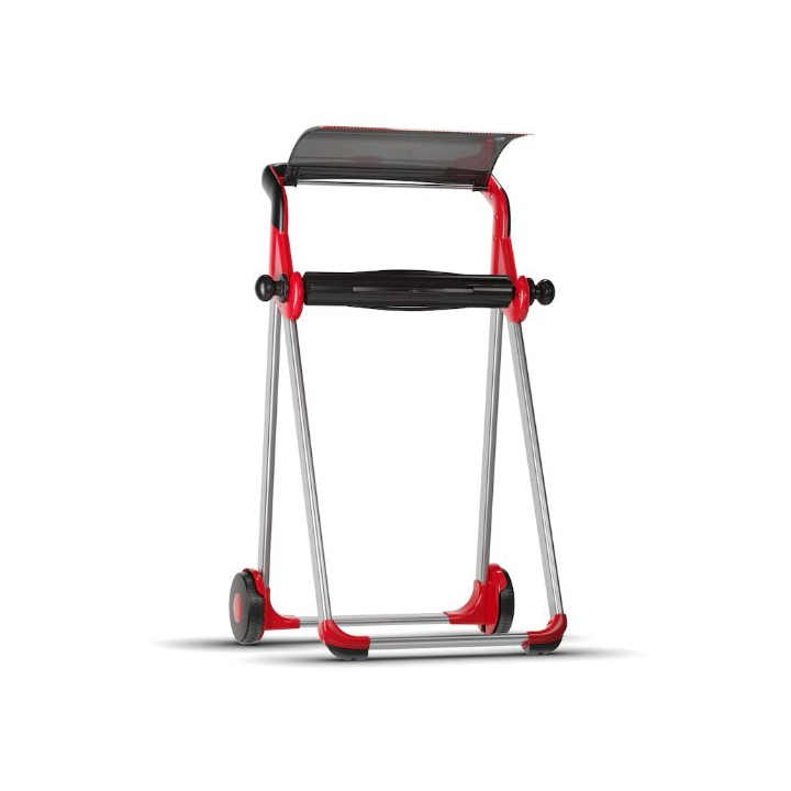 Tork | Industrie Poetsrolhouder | Mobiel | W1 | Zwart/Rood | 652008 - 1