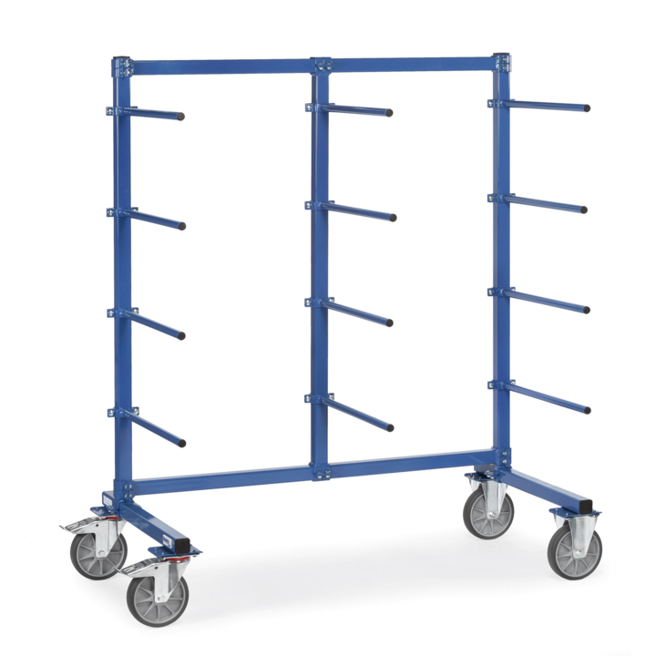Draagarmwagen met poedercoating, 1400x800x1807 mm - 0