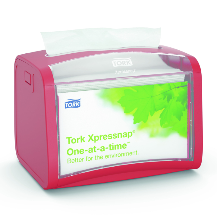 Tork Xpressnap Tabletop | Servet Dispenser | N4 | Rood | 272613 - 0