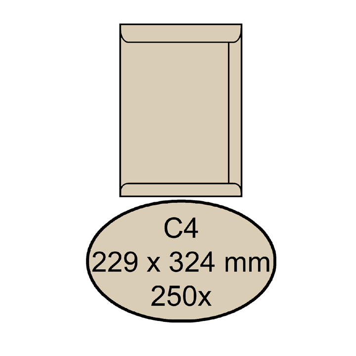 Envelop quantore akte c4 229x324 120gr cremekraft - 0