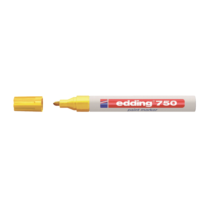 Viltstift edding 750 lak rond 2-4mm geel(840005) - 0