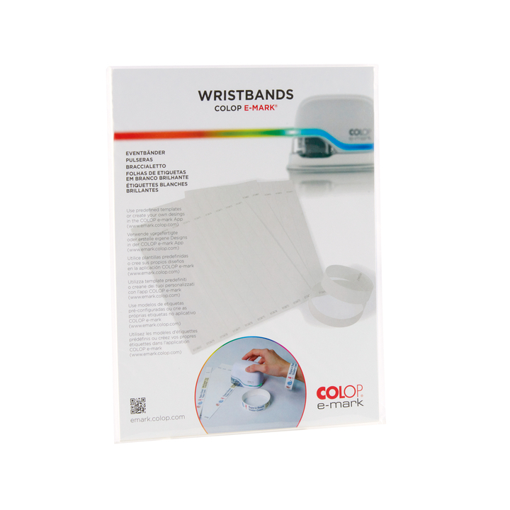 Tekststempel colop e-mark polsbandjes 19mm x 250mm(155049) - 1