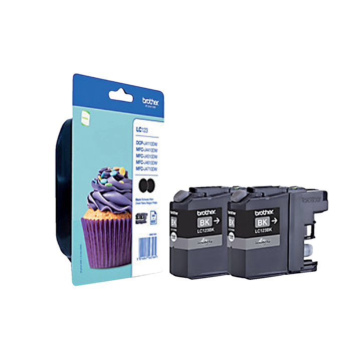 Inkcartridge brother lc-123 duopack zwart(lc-123bkbp2) - 0