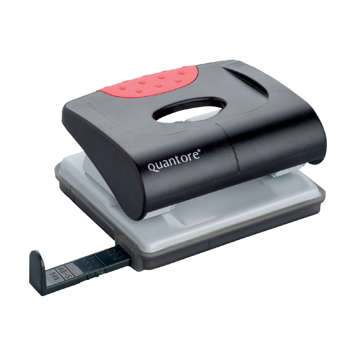 Quantore, perforator, basis 2-gaats, 20 vel, zwart, 310127 - 0