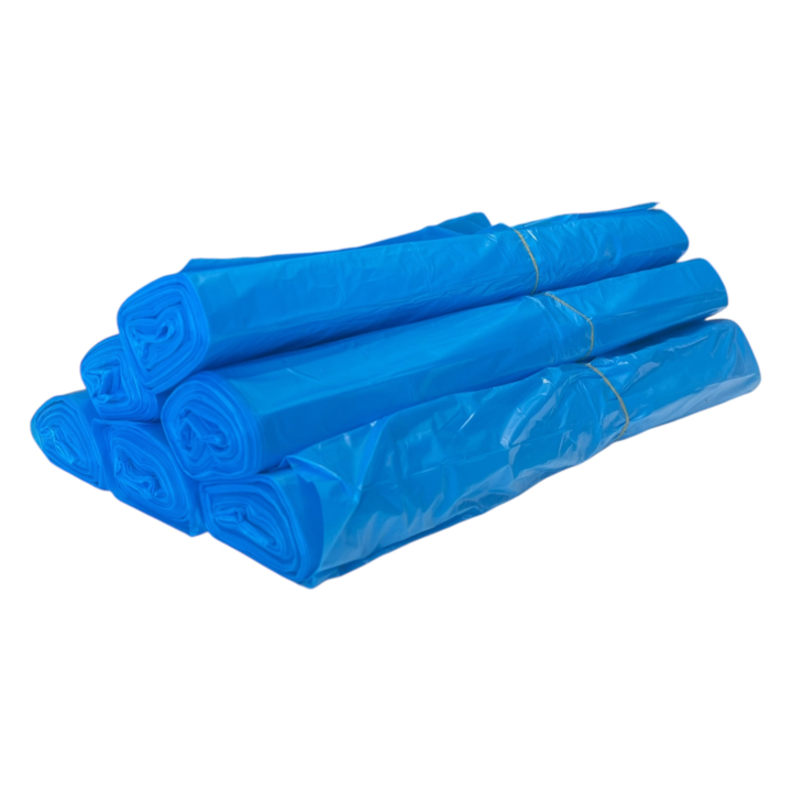 Vuilniszak | HDPE | 70x110cm | 120 Liter | T20 | Blauw (25 rollen x 20 zakken)  - 2
