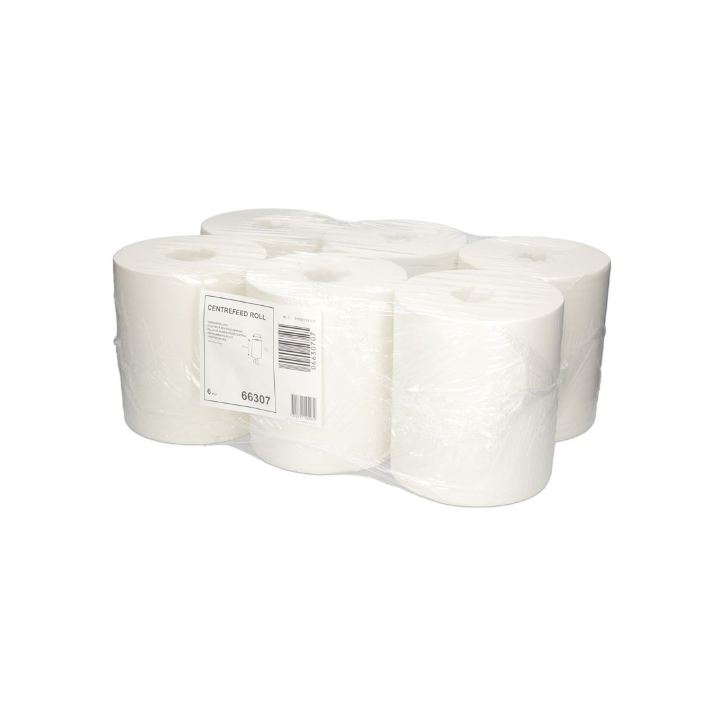 Tork | Coreless Midi Poetsrol | 275 Meter | 1-Laags | Recycled | M2 | Wit | 66307 (6 stuks) - 0