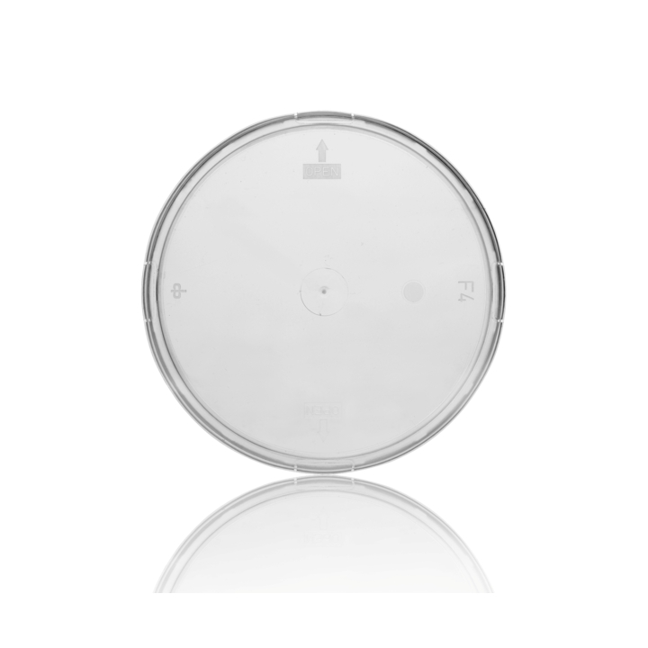 Deksel rond, PP, Ø133mm, t.b.v. V440011, transp (1530 stuks) - 0