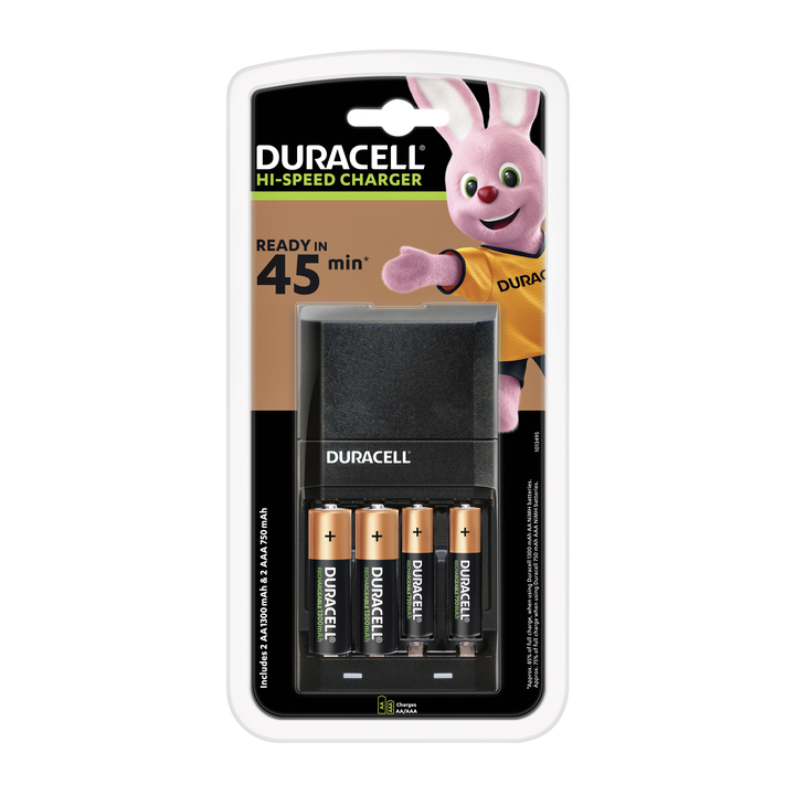 Batterij oplader duracell cef 27 incl 2 aa + 2 aaa(500039403 - 0
