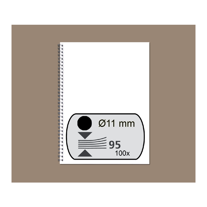 Draadrug gbc 11mm 34r zwart - 0
