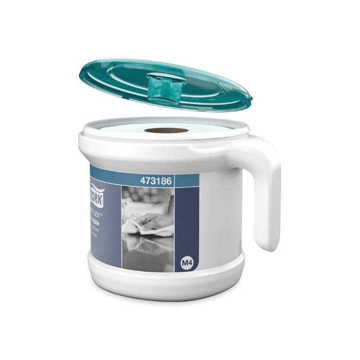 Tork Reflex | Poetspapier Dispenser | Draagbaar | M4 | Turquoise/Wit | 473186 - 1