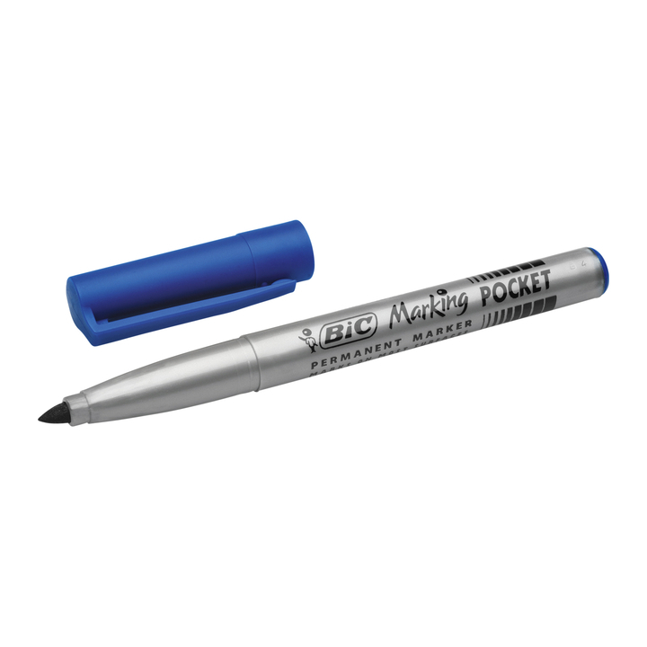 Viltstift bic 1445 pocket perm rond 1.5mm bl - 0