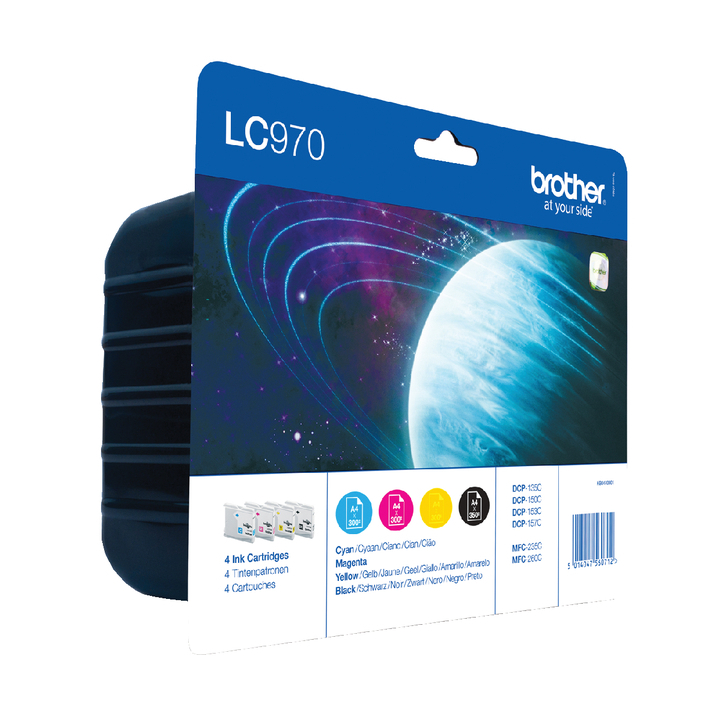 Inkcart brother lc-970 value pack kleur + zwart - 0
