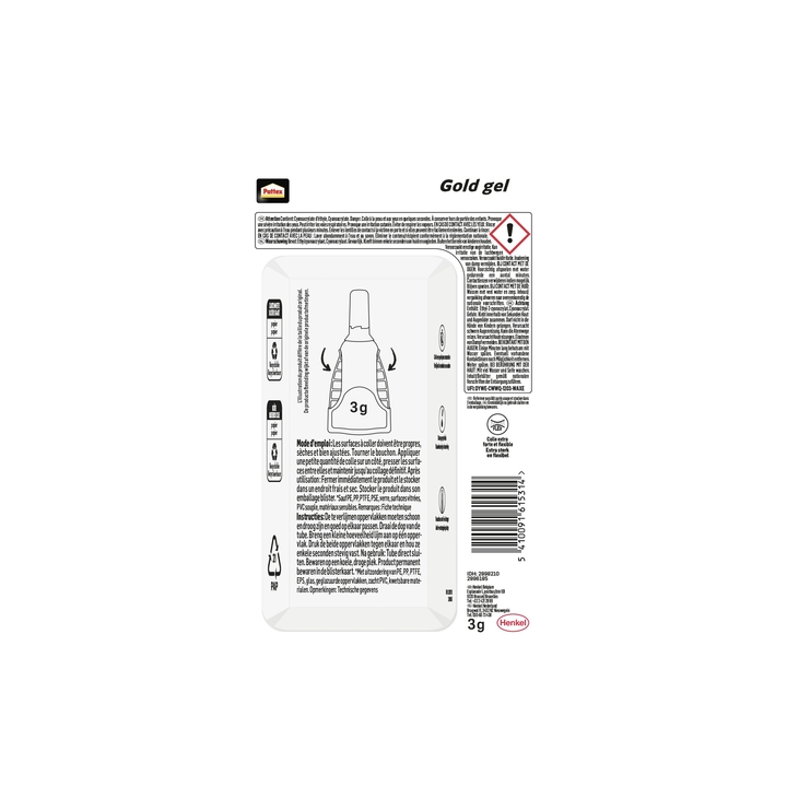 Secondenlijm pattex gold gel 3gr - 1