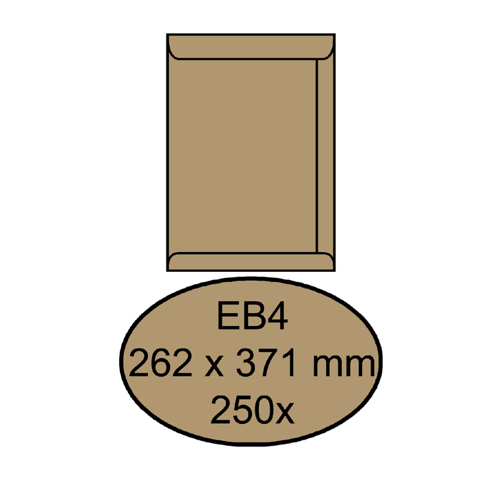 Quantore, envelop akte EB4, 262x371mm, bruinkraft (250 st) - 0