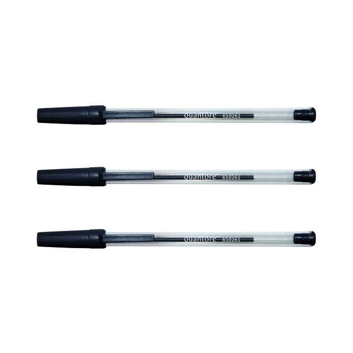 Balpen quantore stick zwart - 0