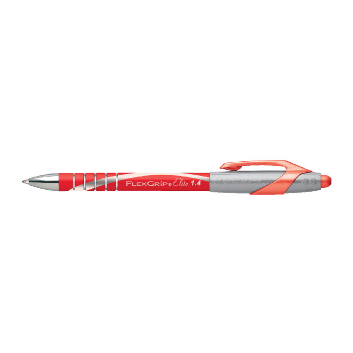Balpen papermate flexgrip elite drukknop 1.4mm rd - 0