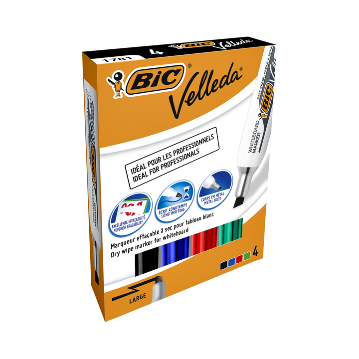 Viltstift bic 1781 whiteboard schuin 3-6mm ass - 0