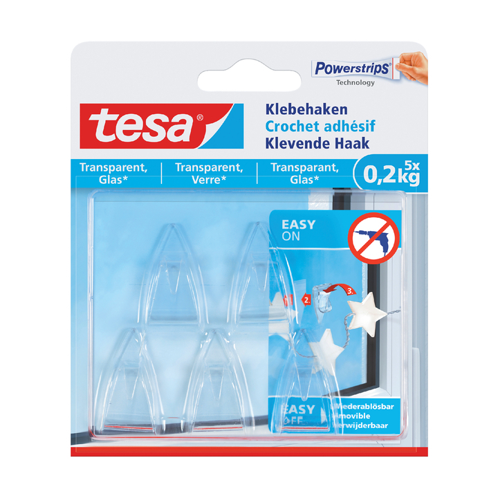 Klevende haak tesa transparant 0.2kg(77734-00000-00) - 0
