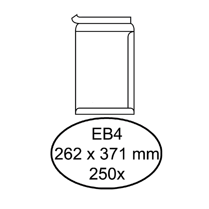 Envelop hermes akte eb4 262x371 zk 120gr 250st wit - 0