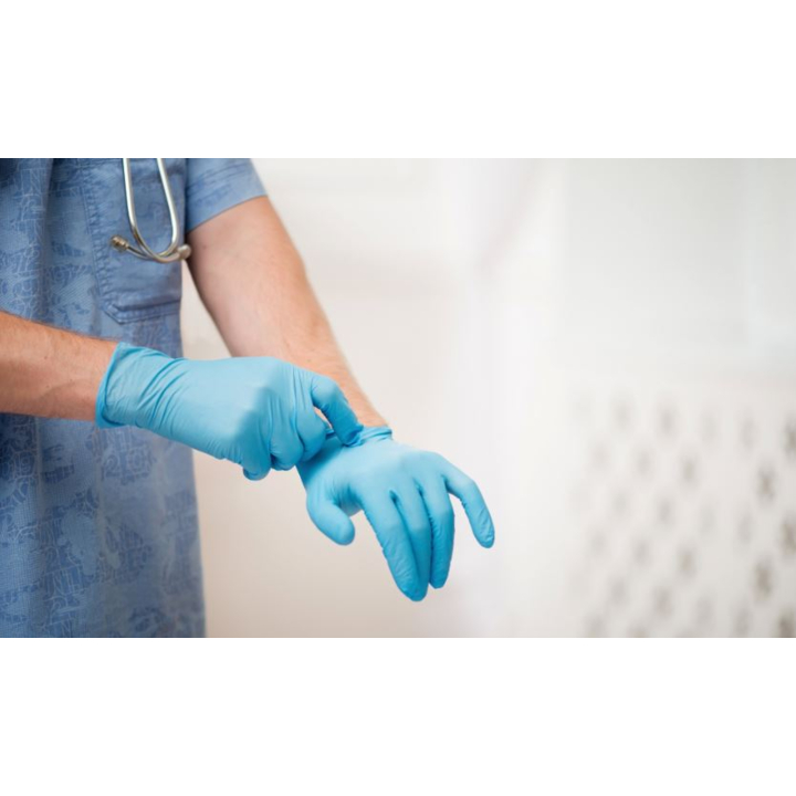 Handschoen Soft-Nitrile, maat S, blauw, ongepoederd (10x200 stuks) - 1