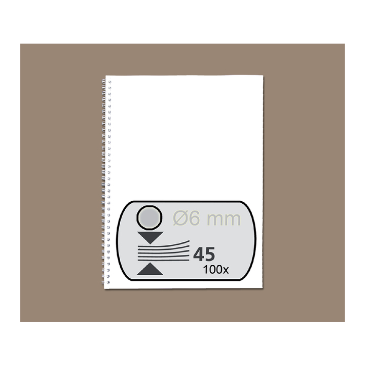 Draadrug gbc 6mm 34r zilver - 0