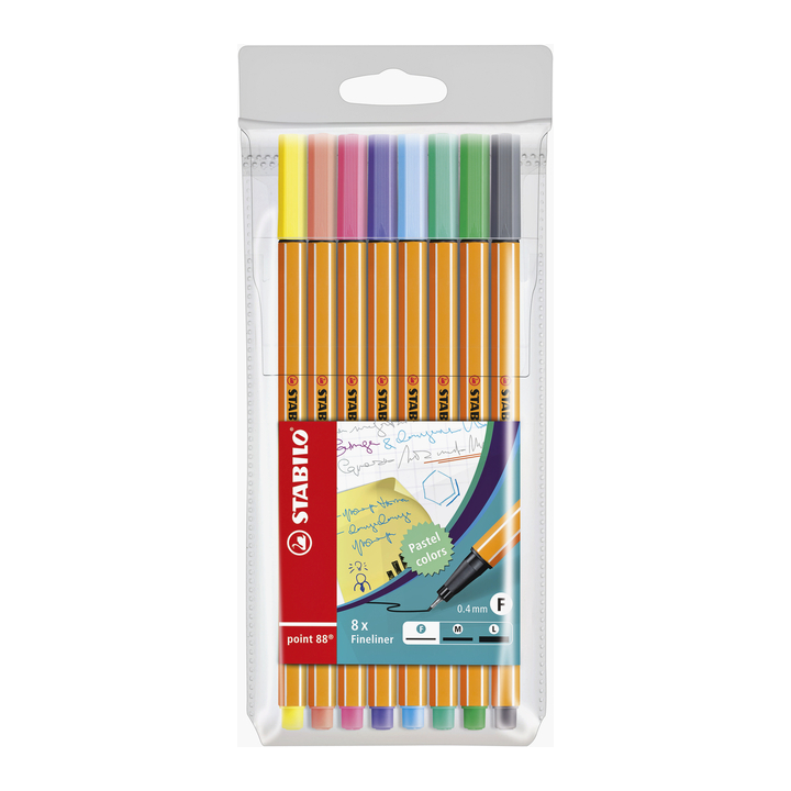 Fineliner stabilo point 88/8 pastel ass(88/8-01) - 0