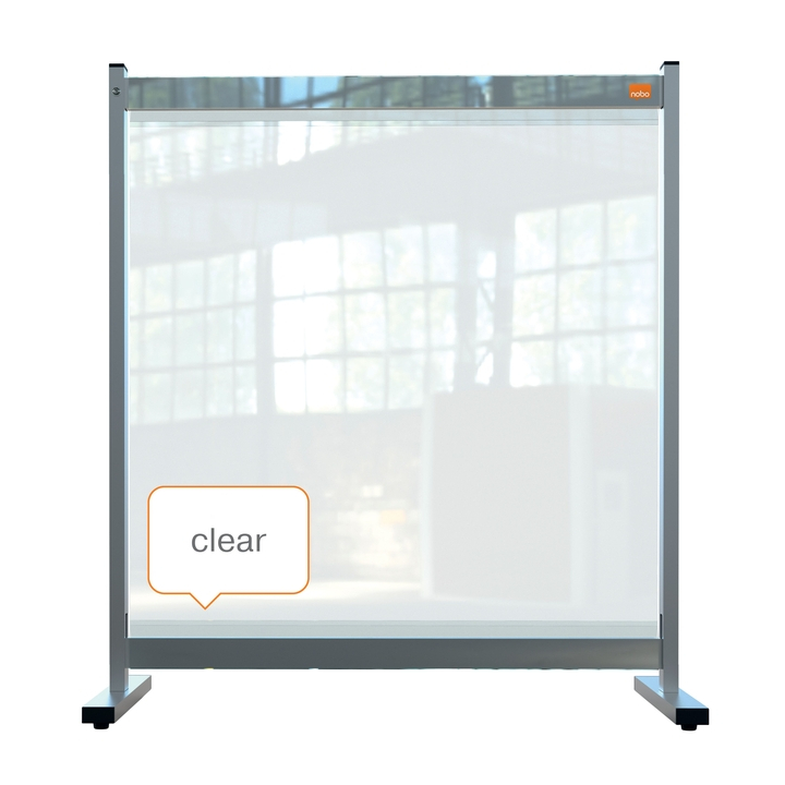 Bureauscherm nobo doorzichtig pvc 770x860mm(1915547) - 2