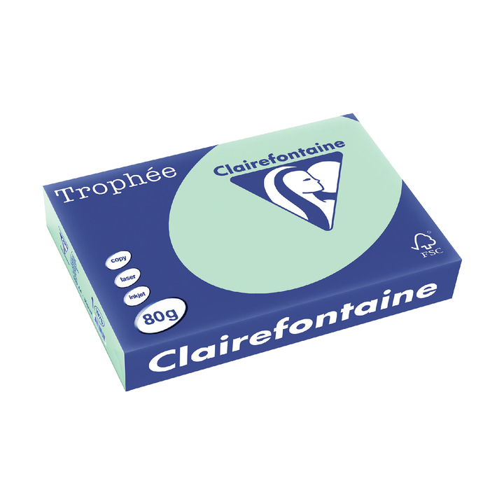Kopieerpapier clairefontaine trophee a4 80gr groen - 0