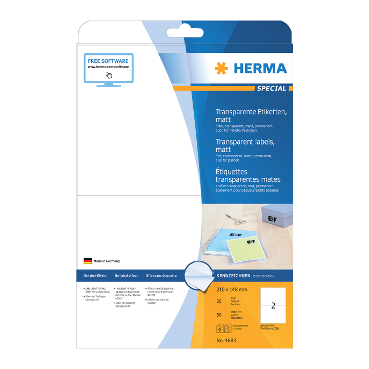 Etiket herma 4683 210x148mm 50st(4683) - 0