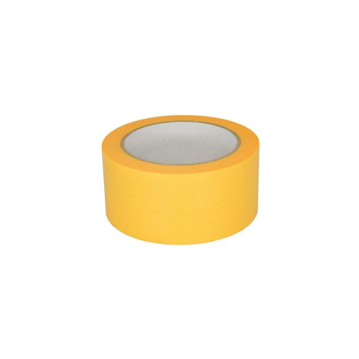 Afplaktape, papier/solvent, 50mm x 50m, geel (1 stuk) - 0